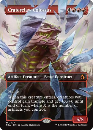 Craterclaw Colossus (Borderless) (0327) (FRA-327) - Reality Fracture Foil