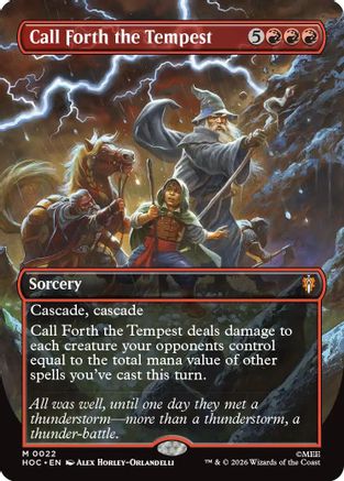 Call Forth the Tempest (Borderless) (HOC-022) - The Hobbit: Eternal-Legal Foil