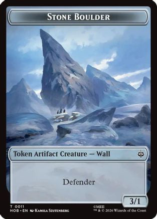 Stone Boulder // Dragon Double-Sided Token (HOB-11 // 5) - The Hobbit Foil