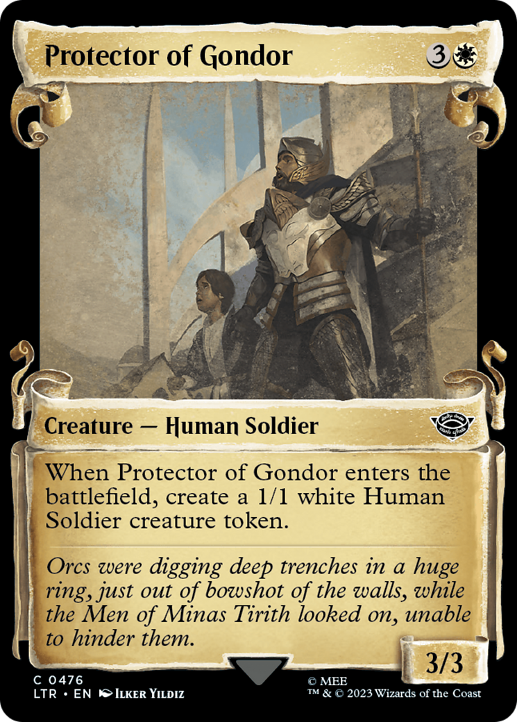 Protector of Gondor (Showcase Scrolls) (LTR-476) - The Lord of the Rings: Tales of Middle-earth: (Showcase) Foil