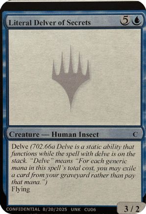 Literal Delver of Secrets (UNK-) - Un-Known Event Playtest Cards