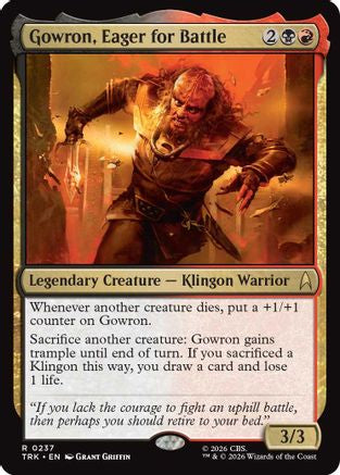 Gowron, Eager for Battle (TRK-237) - Star Trek Foil