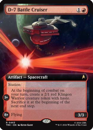D-7 Battle Cruiser (Extended Art) (TRK-463) - Star Trek Foil