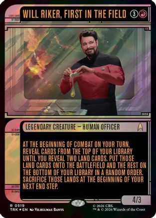 Will Riker, First in the Field (Showcase) (Surge Foil) (TRK-519) - Star Trek Foil