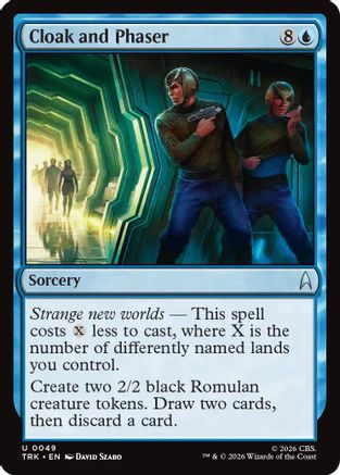 Cloak and Phaser (TRK-049) - Star Trek Foil