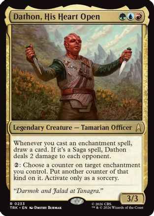 Dathon, His Heart Open (TRK-233) - Star Trek Foil