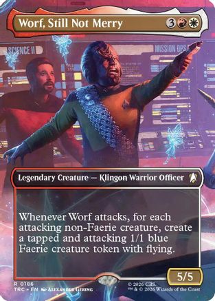 Worf, Still Not Merry (Borderless) (TRC-186) - Commander: Star Trek Foil