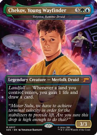 Chekov, Young Wayfinder - Tatyova, Benthic Druid (Borderless) (SDS-017) - Star Trek: Stardates
