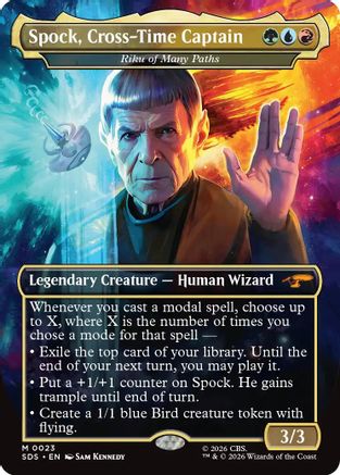Spock, Cross-Time Captain - Riku of Many Paths (Borderless) (SDS-023) - Star Trek: Stardates Foil