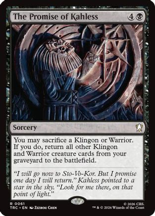The Promise of Kahless (TRC-061) - Commander: Star Trek