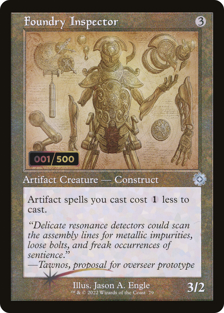 Foundry Inspector (Schematic) (Serial Numbered) (BRR-79Z) - The Brothers' War Retro Artifacts Foil