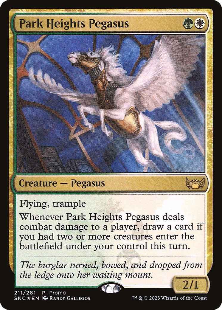 Park Heights Pegasus (MEDIA-211★) - Streets of New Capenna Promos Foil