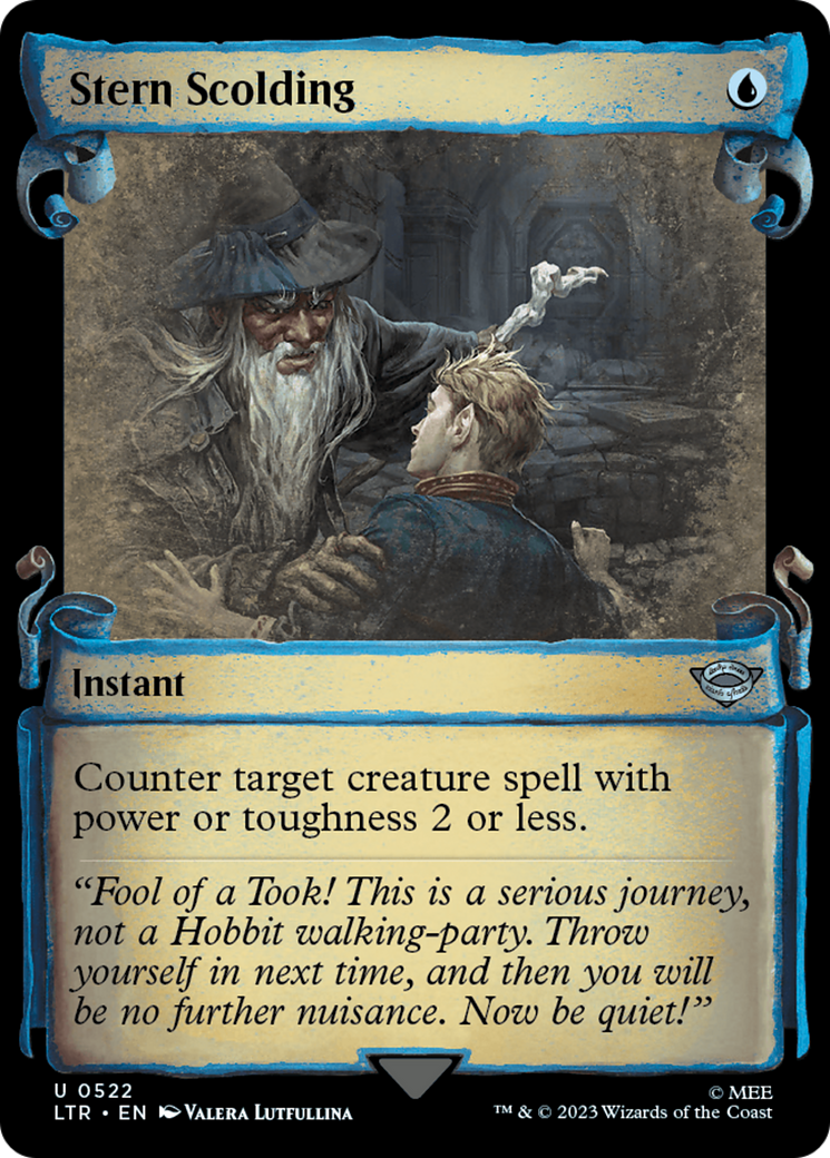 Stern Scolding (Showcase Scrolls) (LTR-522) - The Lord of the Rings: Tales of Middle-earth: (Showcase)