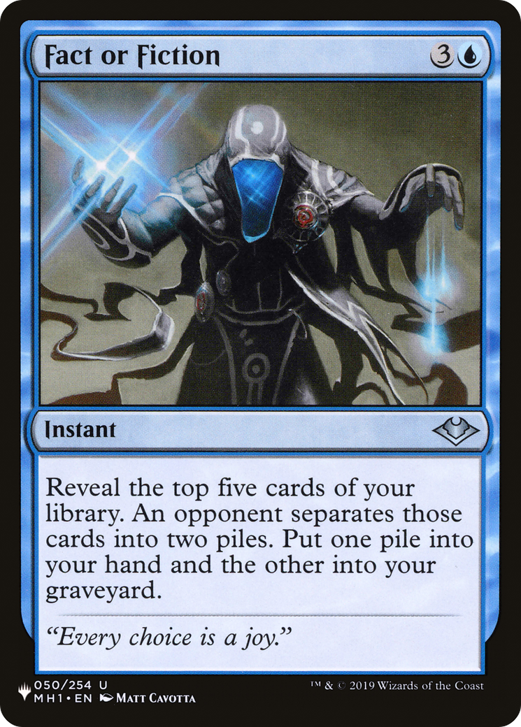 Fact or Fiction (MH1) (LIST-050/254) - The List
