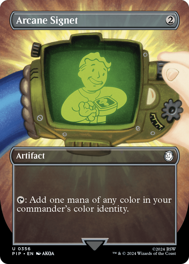 Arcane Signet (Borderless) (PIP-356) - Fallout (Borderless) Foil