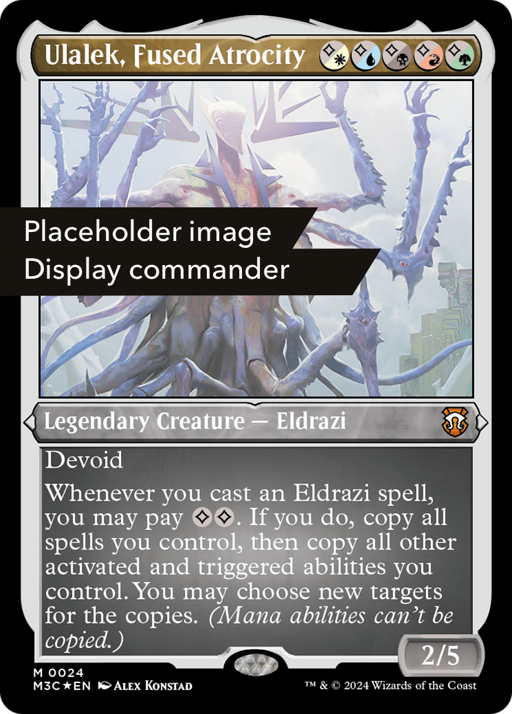 Ulalek, Fused Atrocity (Display Commander) (Ripple Foil) - Thick Stock (M3C-151) - Modern Horizons 3 Commander Etched Foil