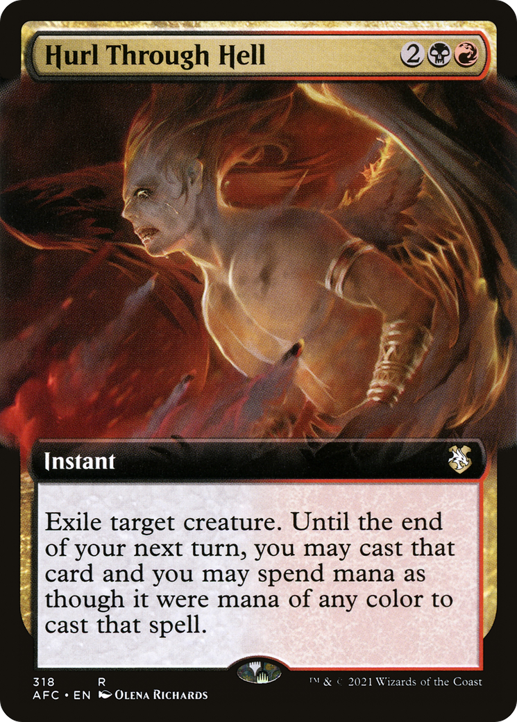 Hurl Through Hell (Extended Art) (AFC-318) - Forgotten Realms Commander: (Extended Art)