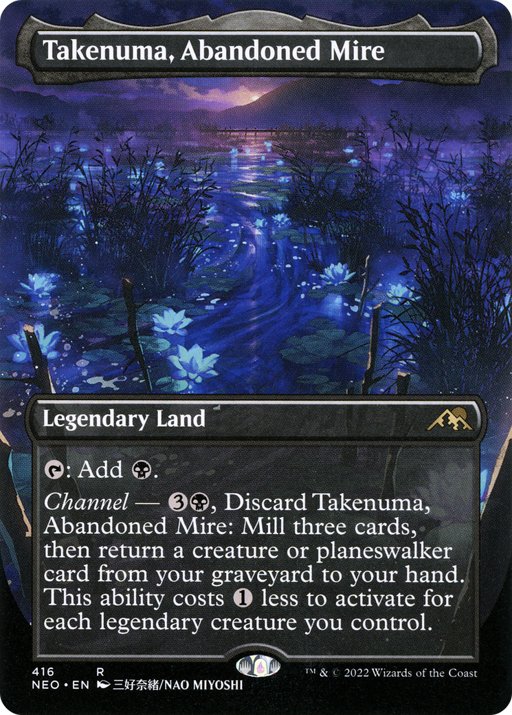 Takenuma, Abandoned Mire (Borderless) (NEO-416) - Kamigawa: Neon Dynasty (Borderless)