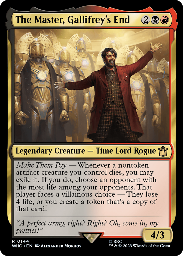 The Master, Gallifrey's End (WHO-144) - Doctor Who