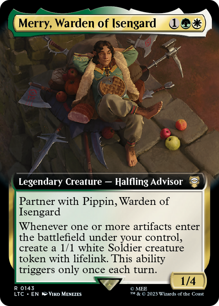Merry, Warden of Isengard (Extended Art) (LTC-143) - Tales of Middle-earth Commander: (Extended Art) Foil