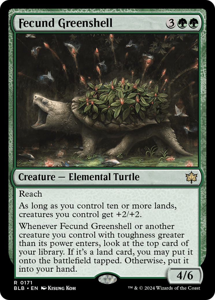 Fecund Greenshell (BLB-171) - Bloomburrow Foil