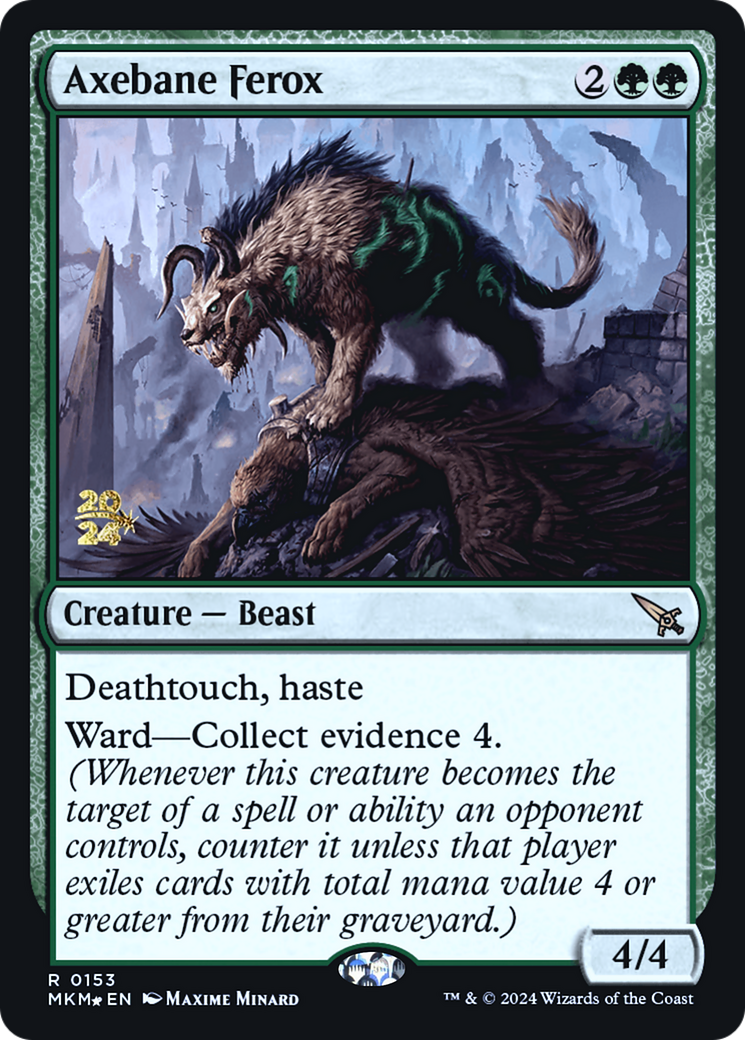 Axebane Ferox (PRE-153S) - Murders at Karlov Manor Promos Foil