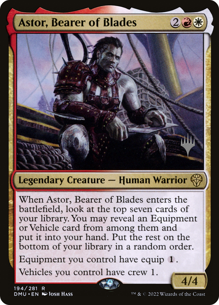 Astor, Bearer of Blades (PPDMU-194) - Dominaria United Promos Foil