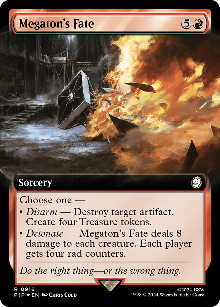 Megaton's Fate (Extended Art) (Surge Foil) (PIP-916) - Fallout: (Extended Art) Foil
