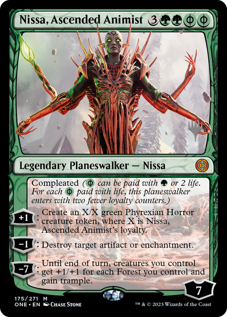 Nissa, Ascended Animist (PPONE-175P) - Phyrexia: All Will Be One Promos Foil