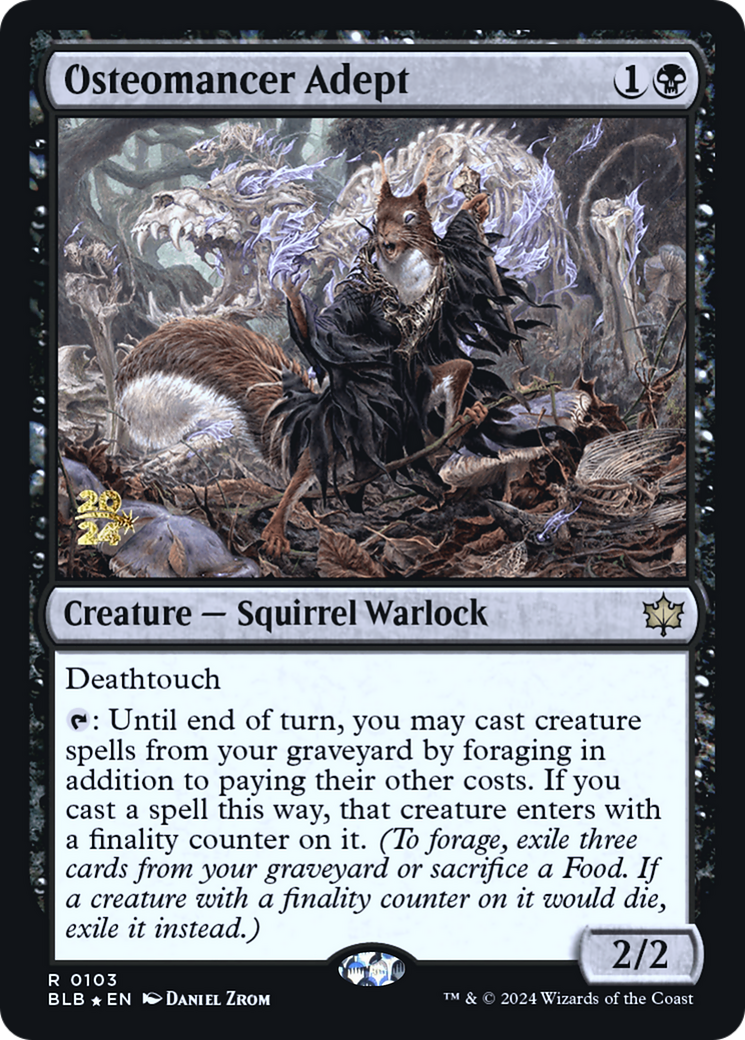 Osteomancer Adept (PRE-103S) - Bloomburrow Promos Foil