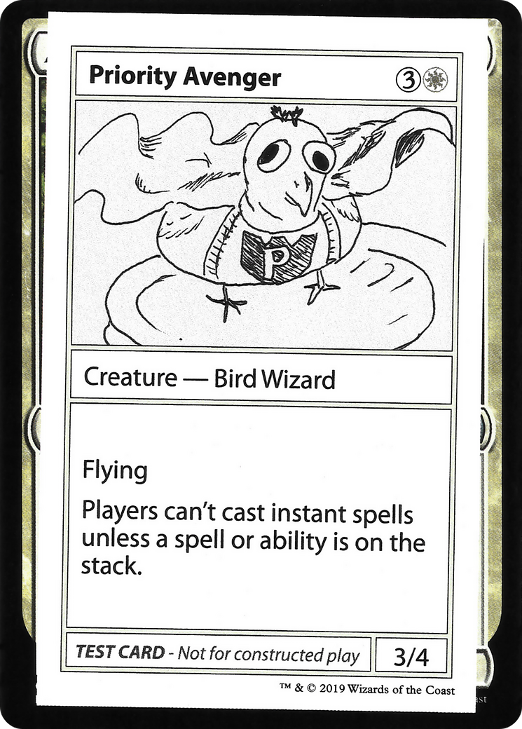 Priority Avenger (No PW Symbol) (CMB1-009) - Mystery Booster Playtest Cards 2021