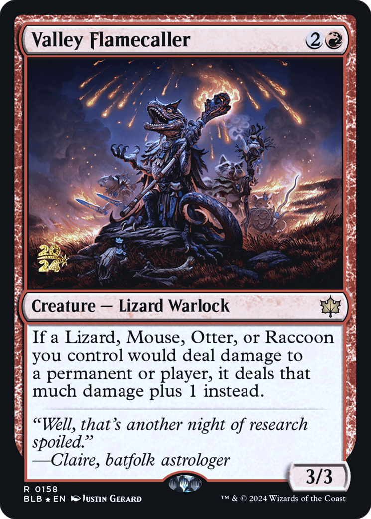 Valley Flamecaller (PRE-158S) - Bloomburrow Promos Foil