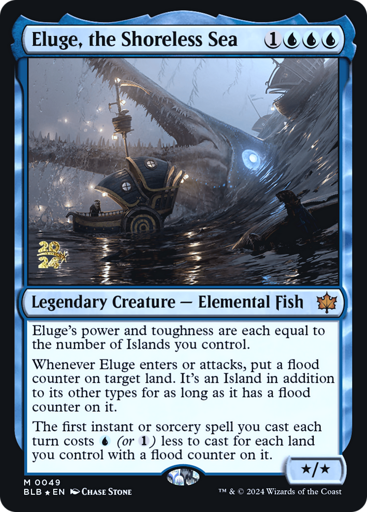 Eluge, the Shoreless Sea (PRE-49S) - Bloomburrow Promos Foil
