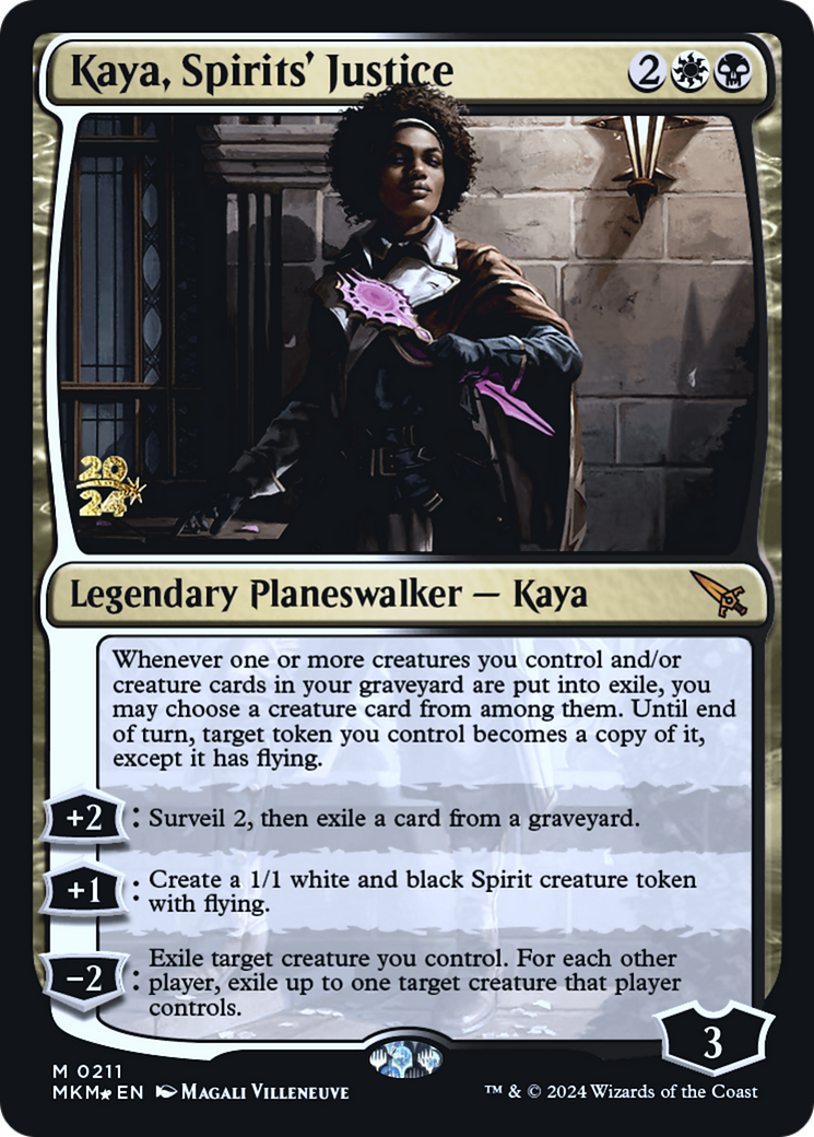 Kaya, Spirits' Justice (PRE-211S) - Murders at Karlov Manor Promos Foil