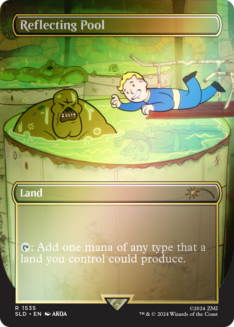 Reflecting Pool (Rainbow Foil) (SLD-1535★) - Secret Lair Drop (Borderless) Foil
