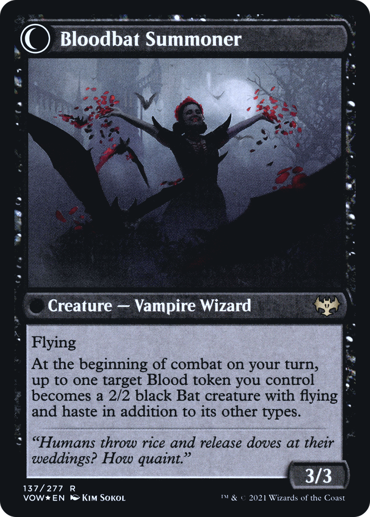 Voldaren Bloodcaster (PRE-137S) - Innistrad: Crimson Vow Promos: (Double Faced Transform) Foil