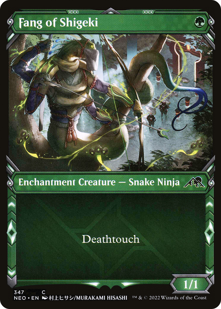 Fang of Shigeki (Showcase) (NEO-347) - Kamigawa: Neon Dynasty: (Showcase) Foil