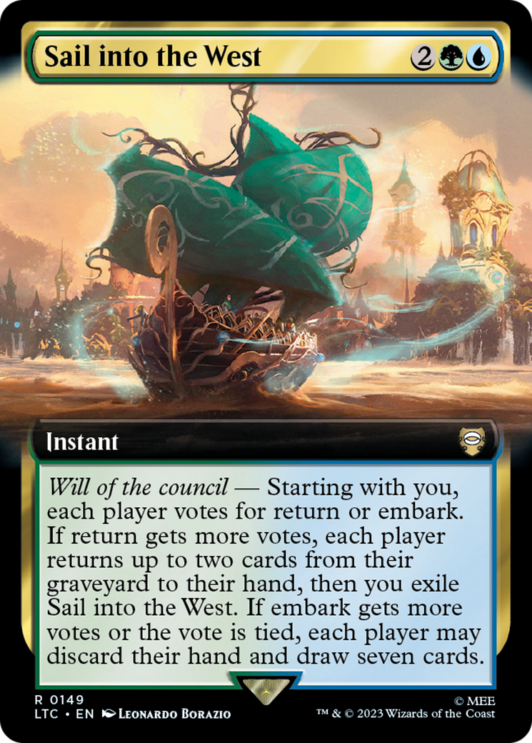 Sail into the West (Extended Art) (LTC-149) - Tales of Middle-earth Commander: (Extended Art)