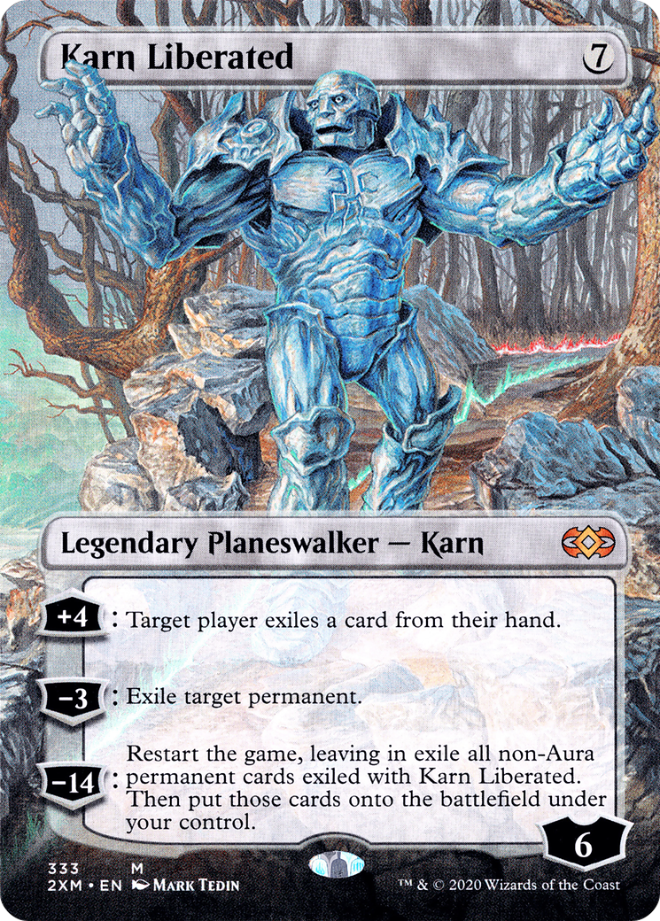 Karn Liberated (Borderless) (2XM-333) - Double Masters (Borderless) Foil
