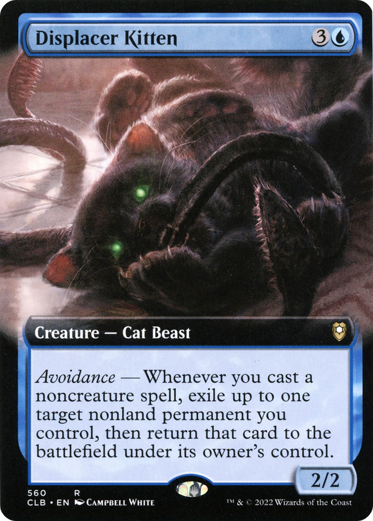 Displacer Kitten (Extended Art) (CLB-560) - Commander Legends: Battle for Baldur's Gate: (Extended Art) Foil