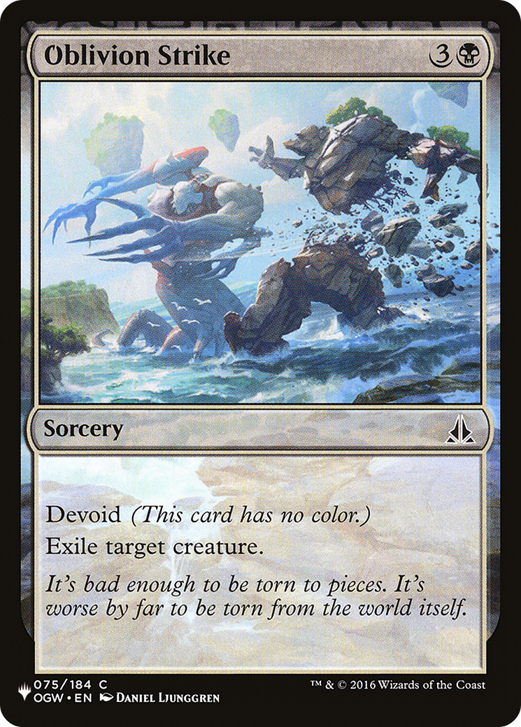 Oblivion Strike (LIST-OGW-75) - The List: (devoid)
