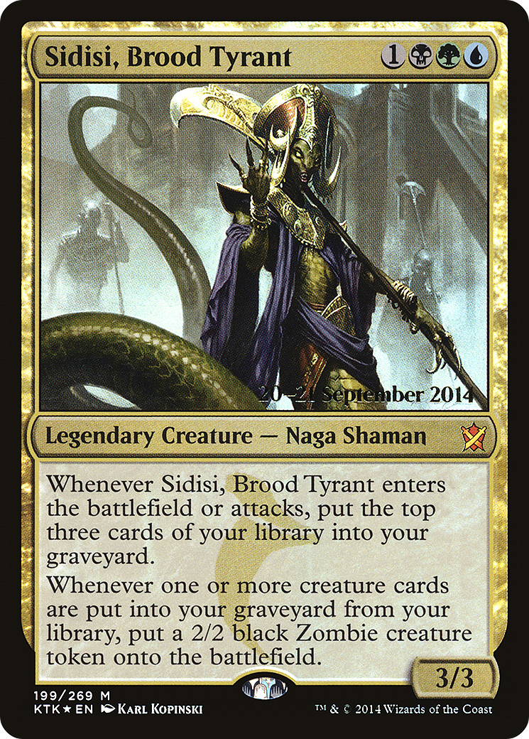 Sidisi, Brood Tyrant (PRE-199S) - Khans of Tarkir Promos Foil