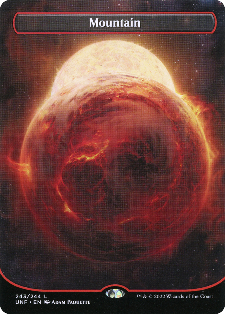 Mountain (243) (Borderless) (UNF-243) - Unfinity (Borderless) Foil