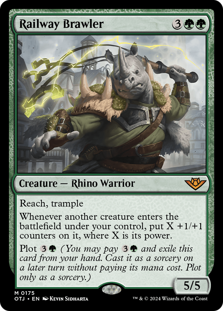 Railway Brawler (OTJ-175) - Outlaws of Thunder Junction Foil