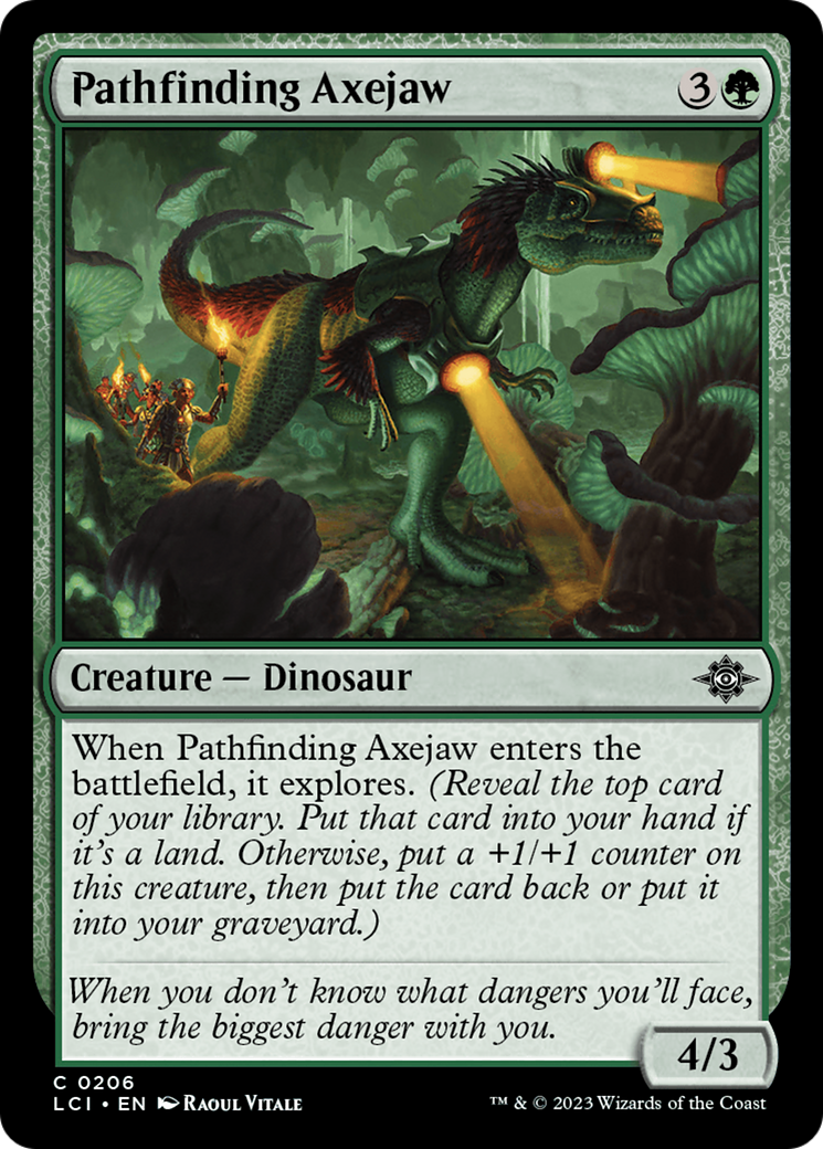 Pathfinding Axejaw (LCI-206) - The Lost Caverns of Ixalan