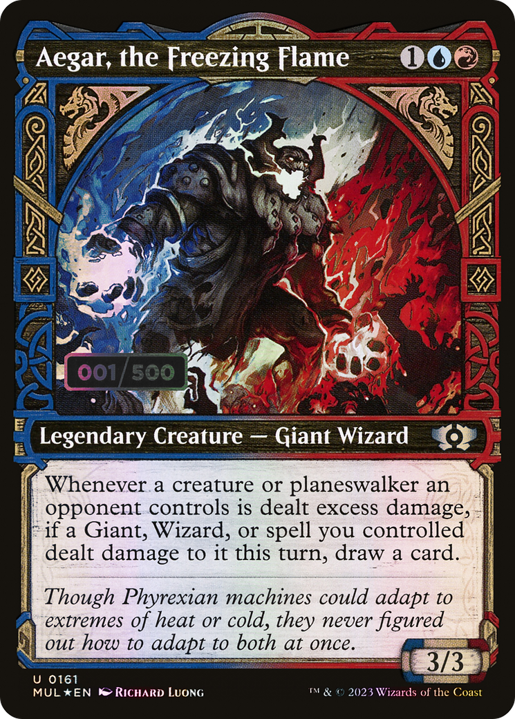 Aegar, the Freezing Flame (Serial Numbered) (MUL-161Z) - Multiverse Legends: (Showcase) Foil