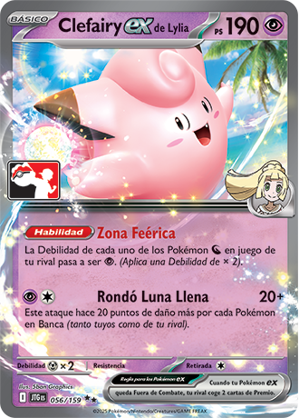 Lillie's Clefairy ex 056/159  - Holofoil Prize Pack Series Cards - Double Rare