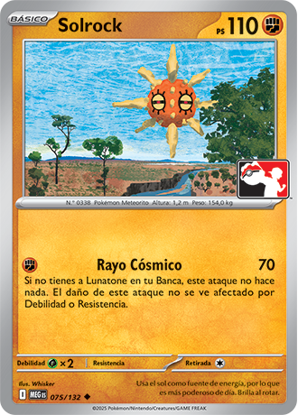 Solrock 075/132  - Holofoil Prize Pack Series Cards - Uncommon