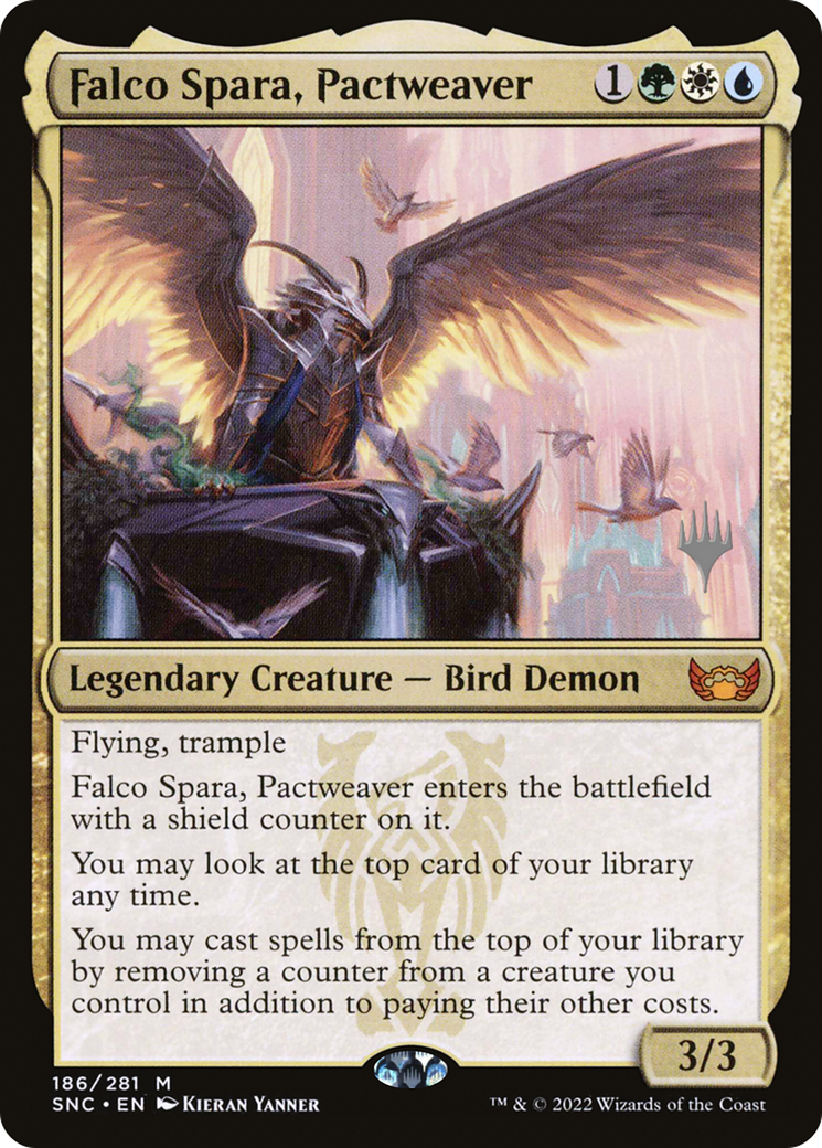 Falco Spara, Pactweaver (PPSNC-186P) - Streets of New Capenna Promos