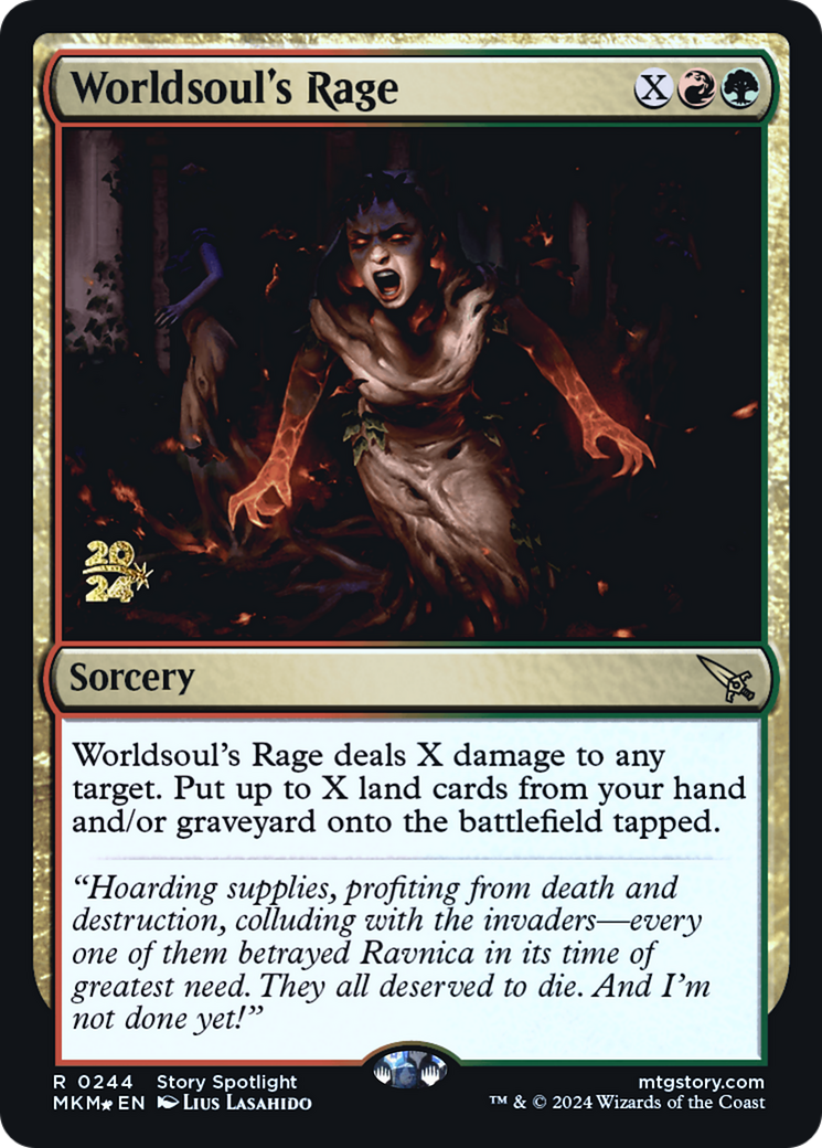 Worldsoul's Rage (PRE-244S) - Murders at Karlov Manor Promos Foil